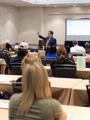 Presentation given at the Atlanta Jewelry Show's RetailFusion in a full conference room.